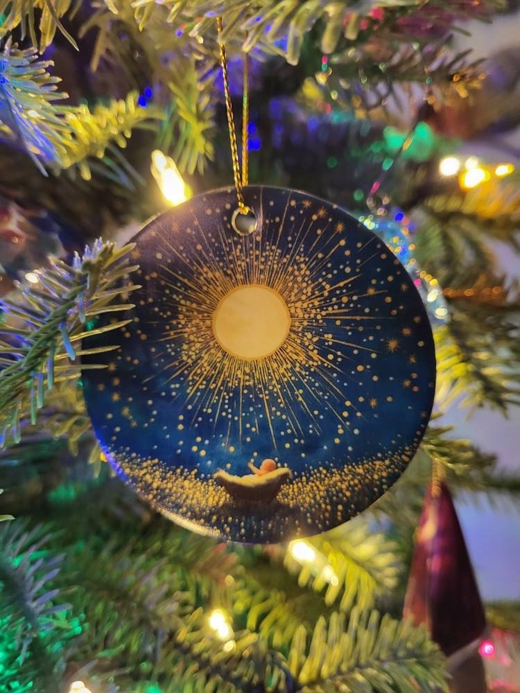 Personalized Christmas Ornament, Nativity Scene Christmas Decor, Ideas For Christmas Trees, Religious Christmas Decorations, Holy Decor DCLAF05